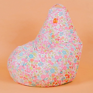 Кресло груша детское велюр exclusive - цветы