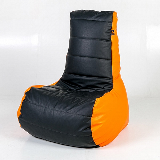 Кресло "Palermo" экокожа - оранжевый/черный