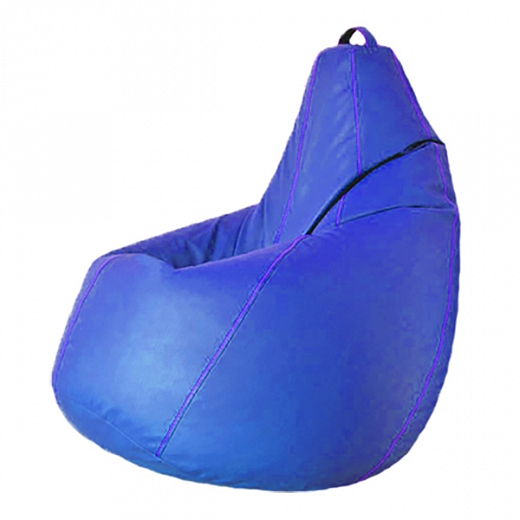 Кресло груша "Bormio" экокожа - blue
