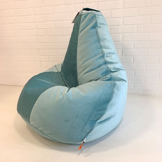 Кресло груша "Bormio" велюр - бирюзовый